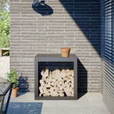 vidaXL Haardhoutrek 100x40x100 cm staal zwart