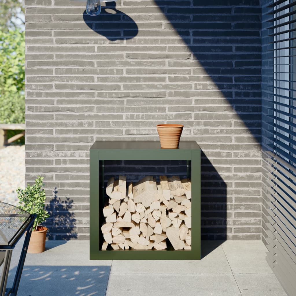 vidaXL Haardhoutrek 100x40x100 cm staal zwart