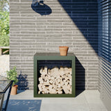 vidaXL Haardhoutrek 100x40x100 cm staal zwart