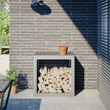 vidaXL Haardhoutrek 100x40x100 cm staal zwart