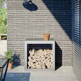vidaXL Haardhoutrek 100x40x100 cm staal zwart