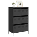 vidaXL Hoge kast 68x39x101,5 cm staal zwart