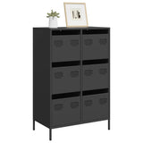 vidaXL Hoge kast 68x39x101,5 cm staal zwart