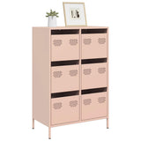 vidaXL Hoge kast 68x39x101,5 cm staal zwart