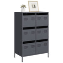 vidaXL Hoge kast 68x39x101,5 cm staal zwart