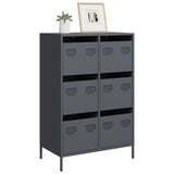 vidaXL Hoge kast 68x39x101,5 cm staal zwart