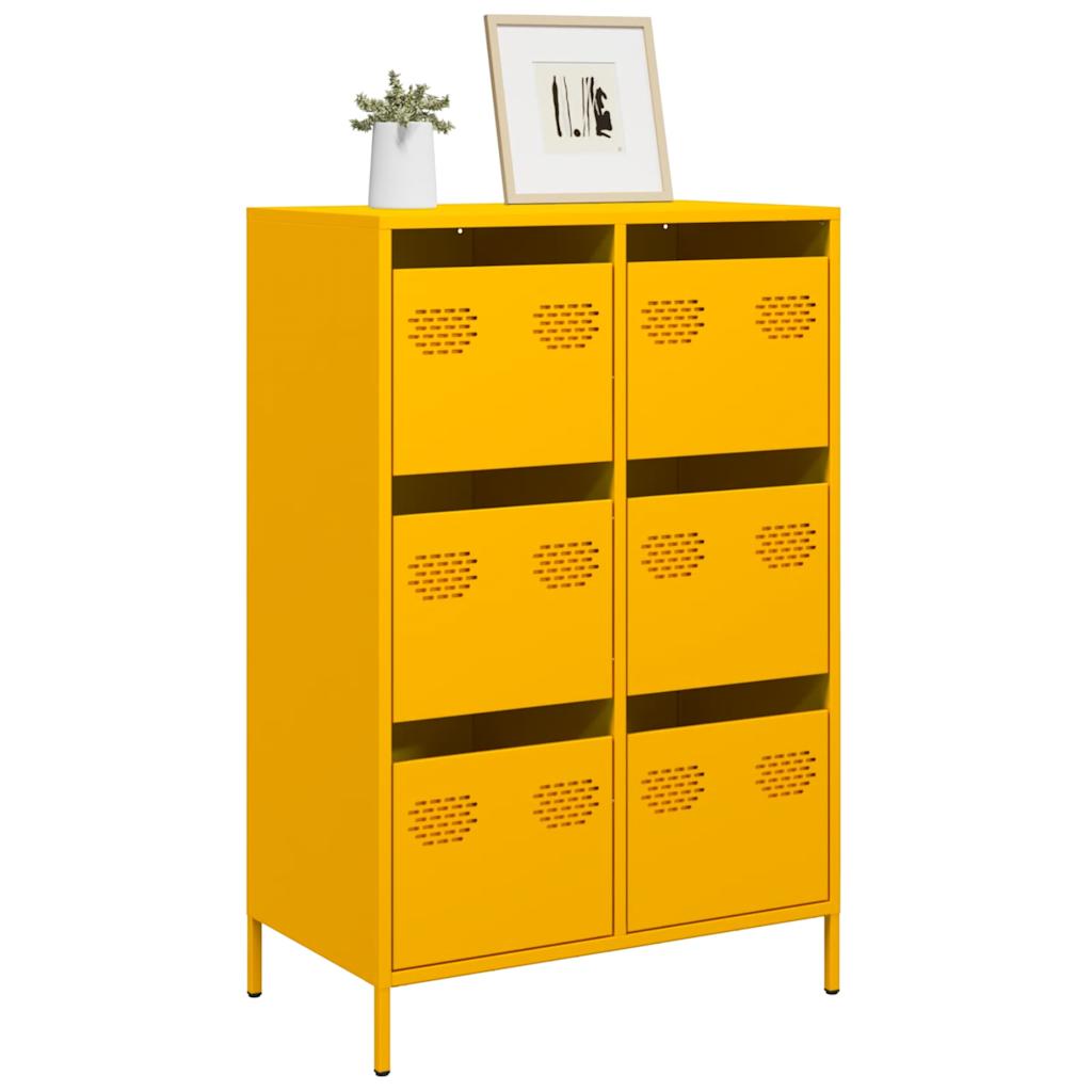 vidaXL Hoge kast 68x39x101,5 cm staal zwart