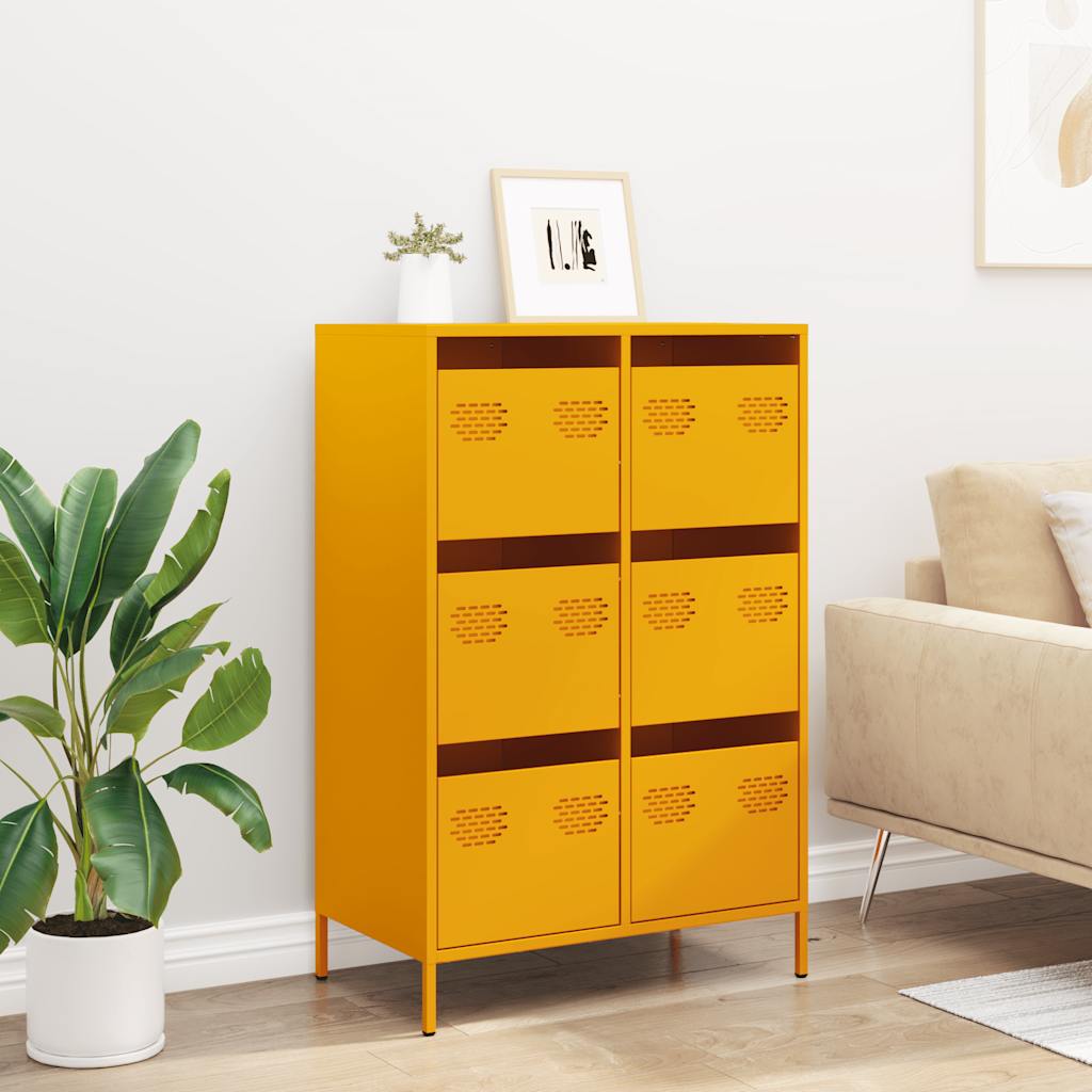vidaXL Hoge kast 68x39x101,5 cm staal zwart