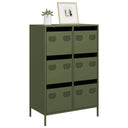 vidaXL Hoge kast 68x39x101,5 cm staal zwart