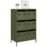 vidaXL Hoge kast 68x39x101,5 cm staal zwart
