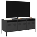 vidaXL TV Cabinet 101.5x39x43.5 cm Cold Rolled Steel Black