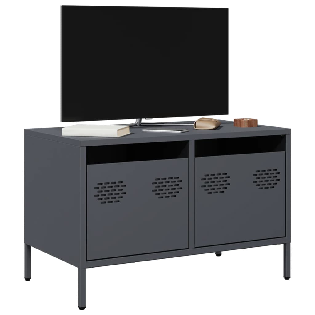 vidaXL TV Cabinet 101.5x39x43.5 cm Cold Rolled Steel Black
