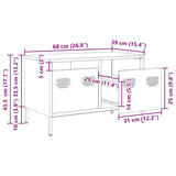 vidaXL TV Cabinet 101.5x39x43.5 cm Cold Rolled Steel Black