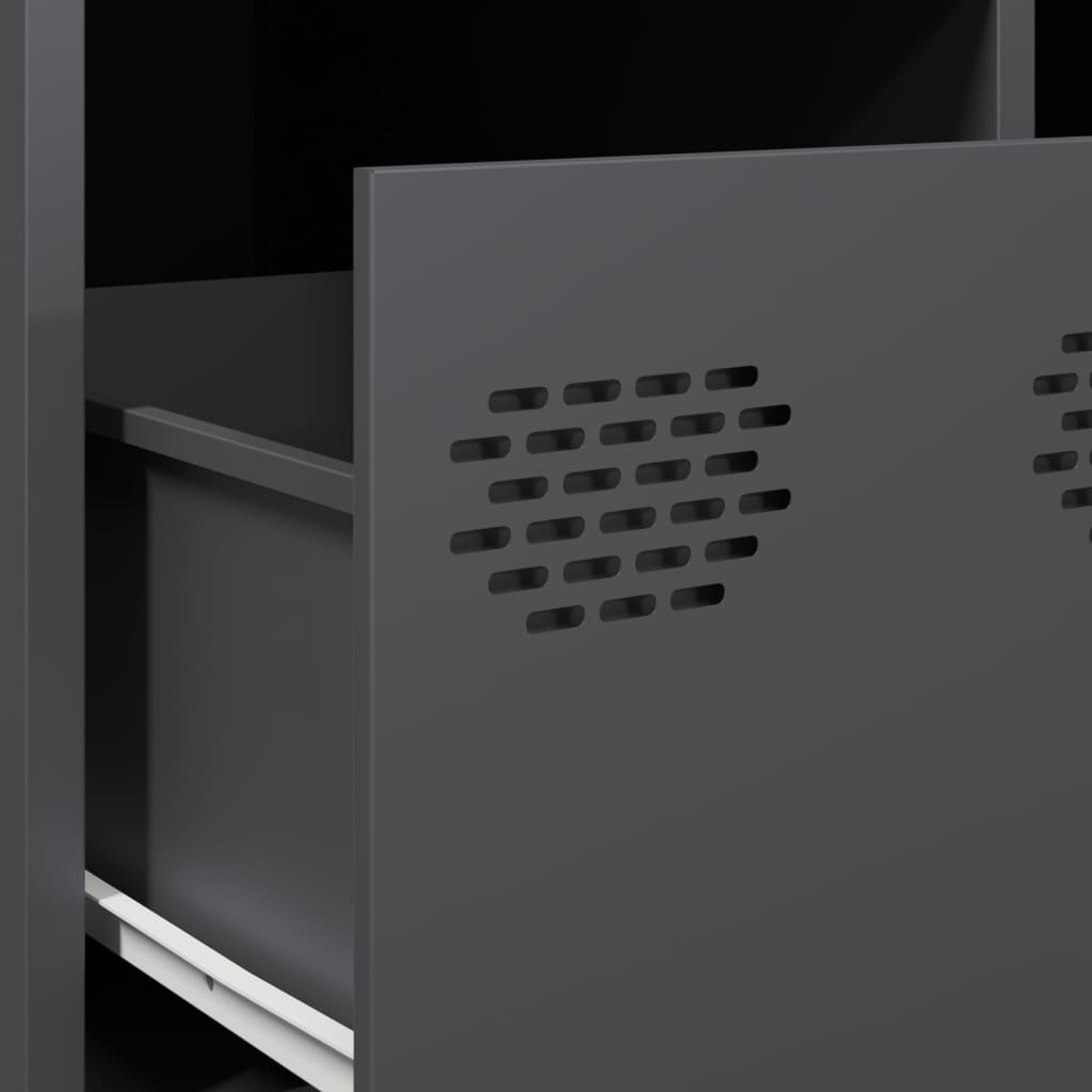 vidaXL Tv-meubel 68x50x43,5 cm koudgewalst staal zwart