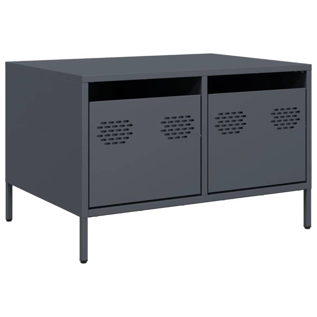vidaXL Tv-meubel 68x50x43,5 cm koudgewalst staal zwart