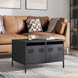 vidaXL Tv-meubel 68x50x43,5 cm koudgewalst staal zwart