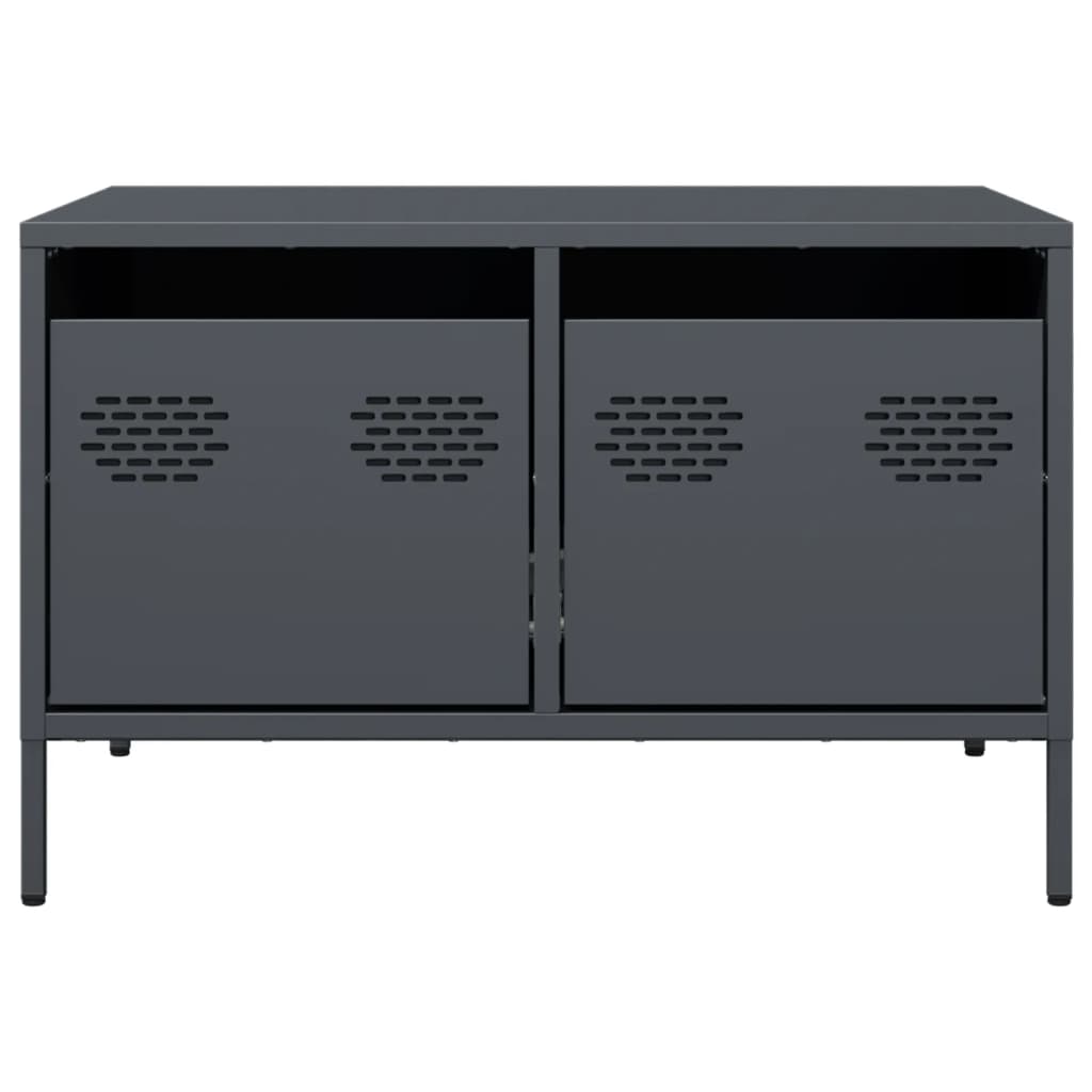 vidaXL Tv-meubel 68x50x43,5 cm koudgewalst staal zwart