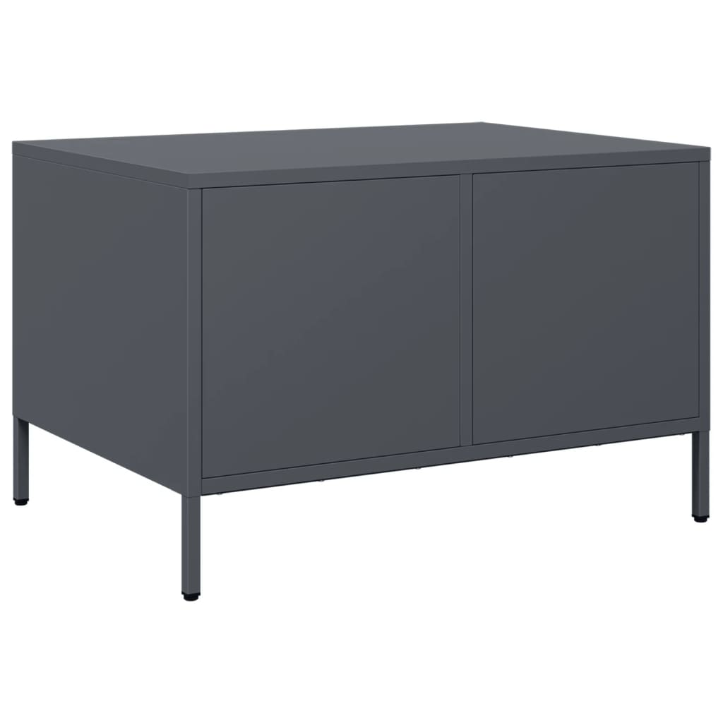 vidaXL Tv-meubel 68x50x43,5 cm koudgewalst staal zwart