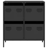 vidaXL Dressoir 68x39x73,5 cm koudgewalst staal zwart