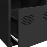 vidaXL Dressoir 68x39x73,5 cm koudgewalst staal zwart