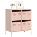vidaXL Dressoir 68x39x73,5 cm koudgewalst staal zwart