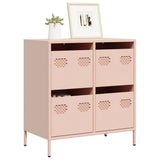 vidaXL Dressoir 68x39x73,5 cm koudgewalst staal zwart