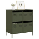 vidaXL Dressoir 68x39x73,5 cm koudgewalst staal zwart