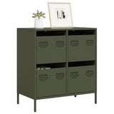 vidaXL Dressoir 68x39x73,5 cm koudgewalst staal zwart