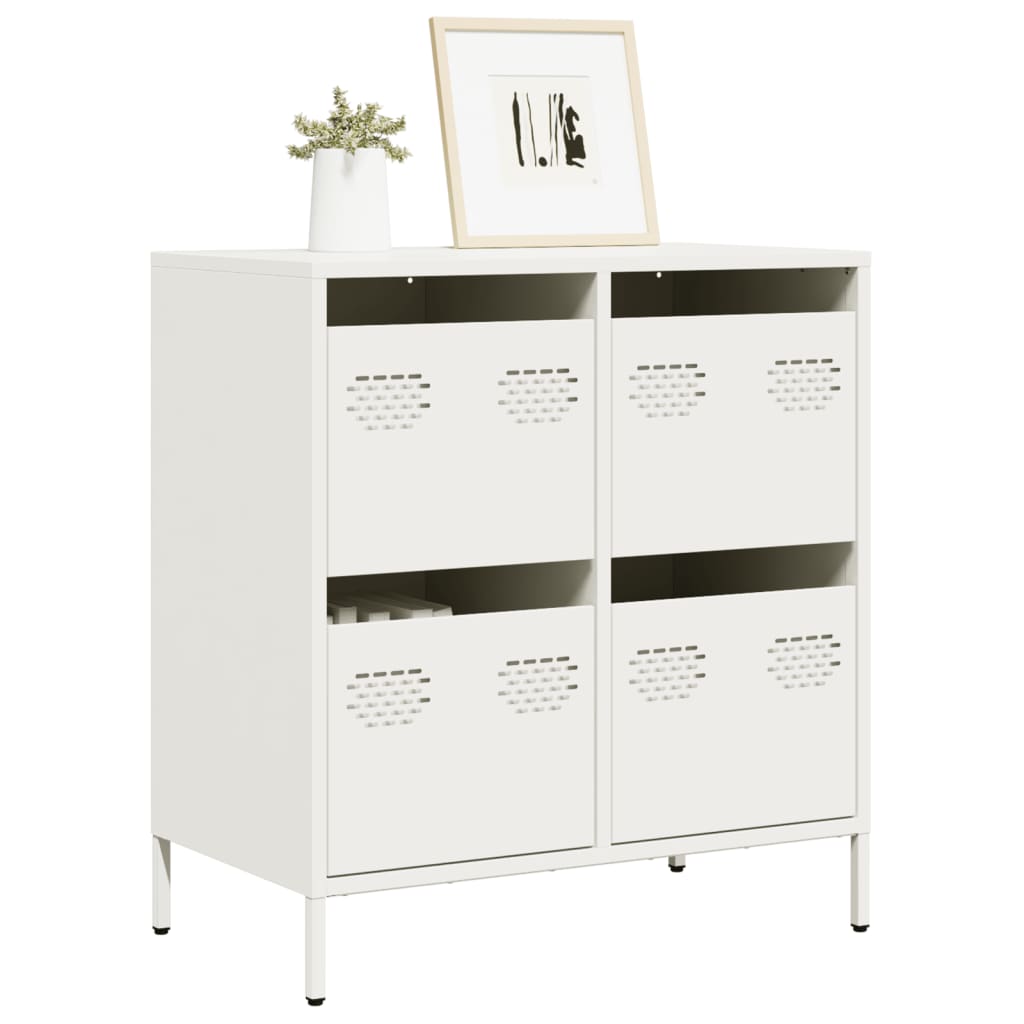 vidaXL Dressoir 68x39x73,5 cm koudgewalst staal zwart