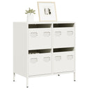 vidaXL Dressoir 68x39x73,5 cm koudgewalst staal zwart