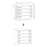 vidaXL Sideboard 68x39x73.5 cm cold-rolled steel black