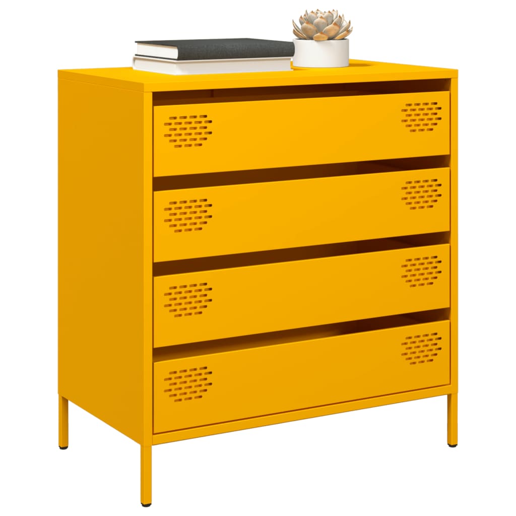 vidaXL Sideboard 68x39x73.5 cm cold-rolled steel black