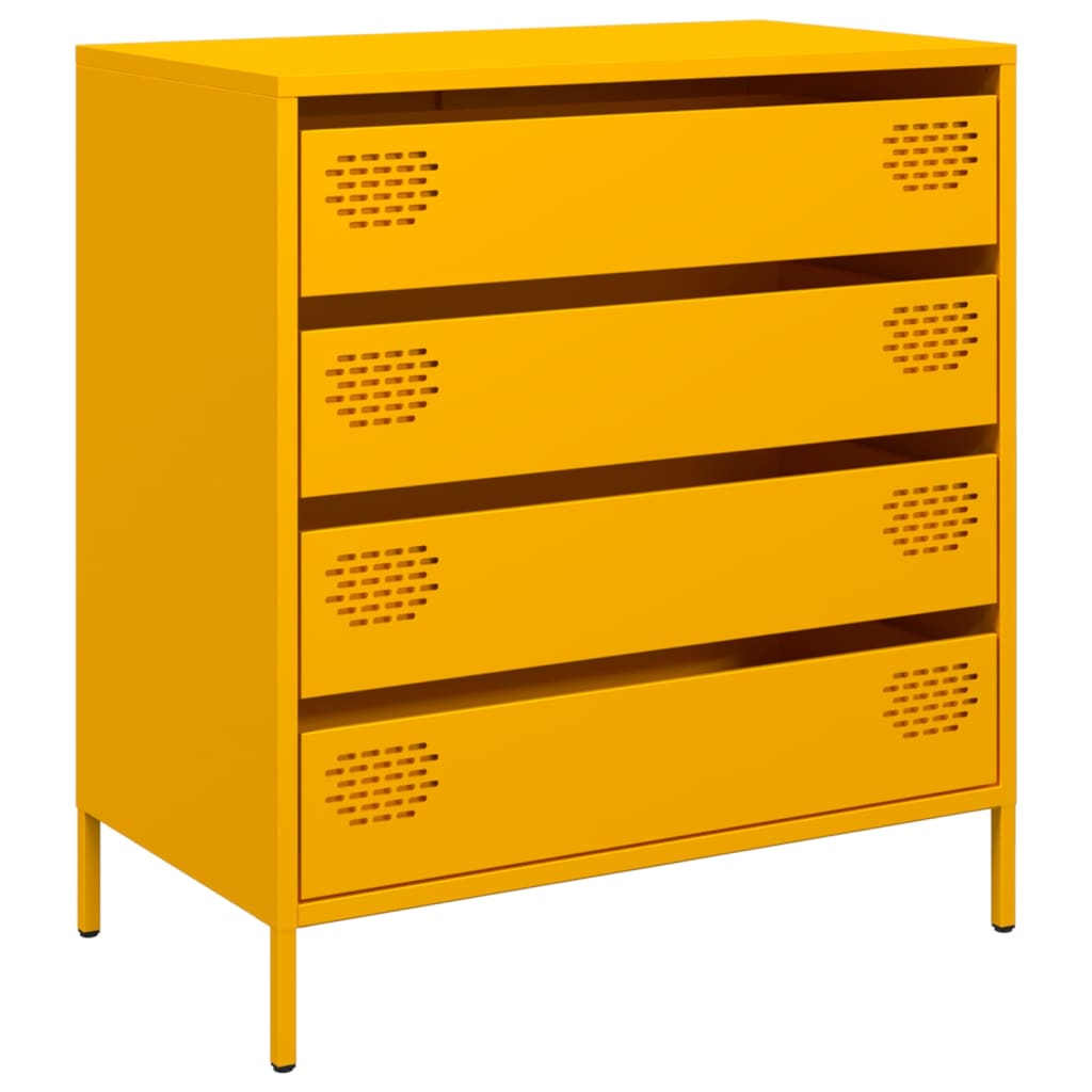 vidaXL Sideboard 68x39x73.5 cm cold-rolled steel black