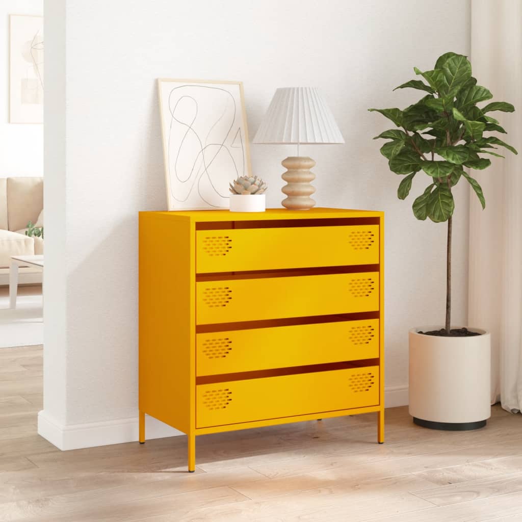 vidaXL Sideboard 68x39x73.5 cm cold-rolled steel black