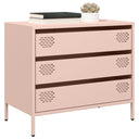 vidaXL Dressoir 68x39x58,5 cm koudgewalst staal zwart