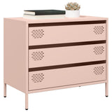 vidaXL Dressoir 68x39x58,5 cm koudgewalst staal zwart