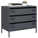 vidaXL Dressoir 68x39x58,5 cm koudgewalst staal zwart