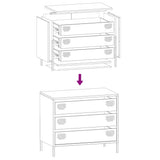 vidaXL Dressoir 68x39x58,5 cm koudgewalst staal zwart