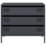 vidaXL Dressoir 68x39x58,5 cm koudgewalst staal zwart
