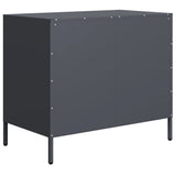 vidaXL Dressoir 68x39x58,5 cm koudgewalst staal zwart