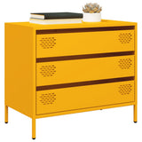 vidaXL Dressoir 68x39x58,5 cm koudgewalst staal zwart