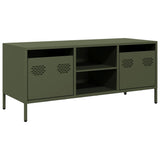 vidaXL Tv-meubel 101,5x39x43,5 cm koudgewalst staal zwart