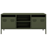 vidaXL Tv-meubel 101,5x39x43,5 cm koudgewalst staal zwart