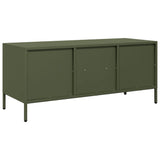 vidaXL Tv-meubel 101,5x39x43,5 cm koudgewalst staal zwart