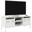 vidaXL Tv-meubel 101,5x39x43,5 cm koudgewalst staal zwart