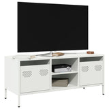 vidaXL Tv-meubel 101,5x39x43,5 cm koudgewalst staal zwart