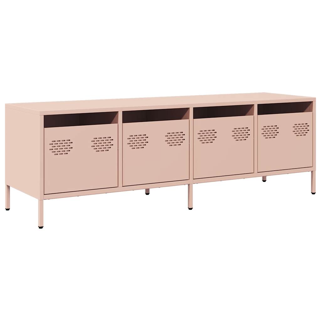 vidaXL TV Cabinet 202x39x43.5 cm Cold Rolled Steel Black