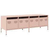 vidaXL TV Cabinet 202x39x43.5 cm Cold Rolled Steel Black