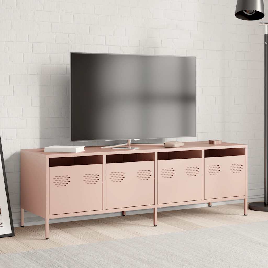 vidaXL TV Cabinet 202x39x43.5 cm Cold Rolled Steel Black