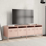 vidaXL TV Cabinet 202x39x43.5 cm Cold Rolled Steel Black